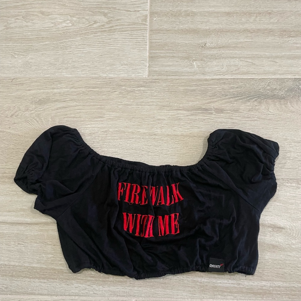 Twin Peaks Omighty bardot crop top